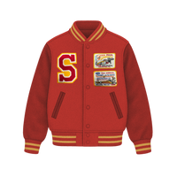 FWCC. Vintage Screwston Black Cats High School Letterman Jacket